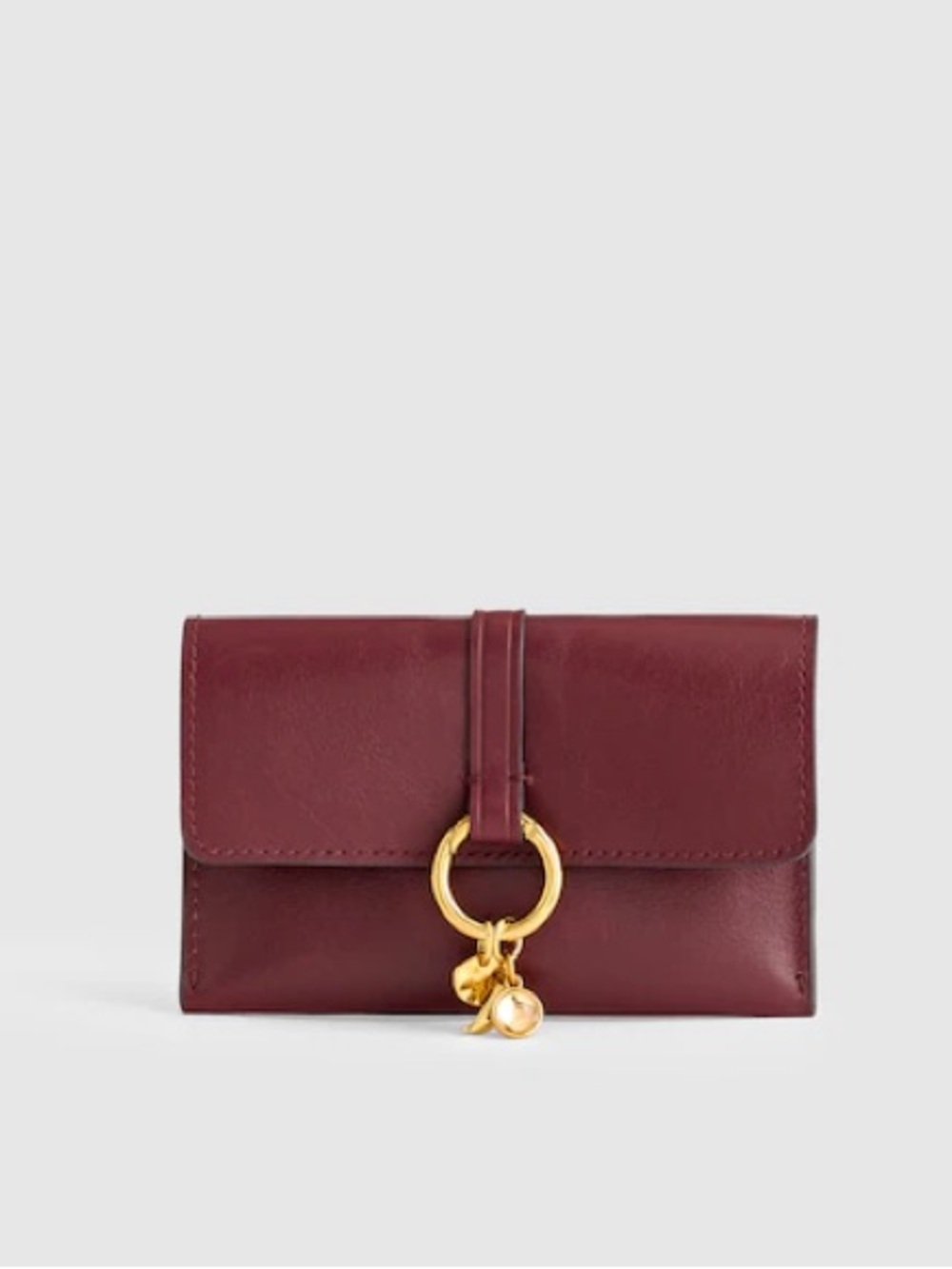 NWT Madewell Charm Ring Leather Card Case *as is*